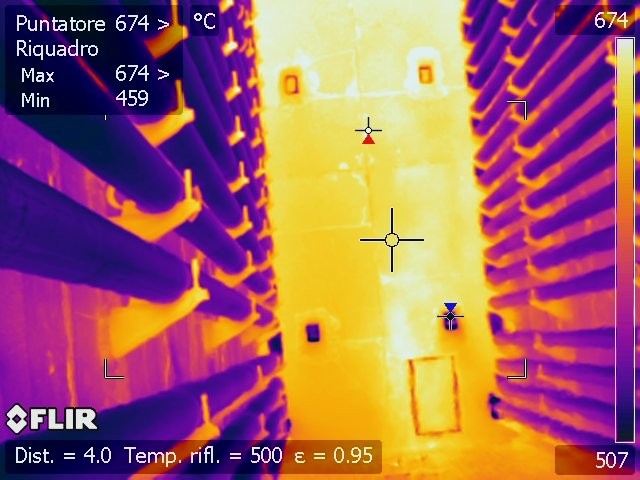 Controlli di termografia con termocamera ad infrarossi