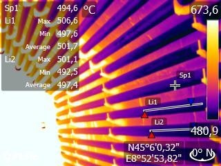 Controlli di termografia con termocamera ad infrarossi