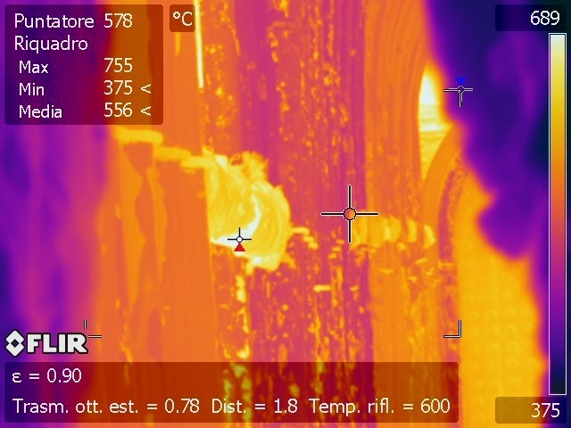 Controlli di termografia con termocamera ad infrarossi